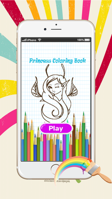 game snow princess coloring book app screenshot 2