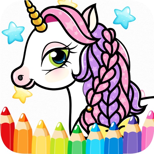 princess pony free printable coloring pages for girls kids iOS App