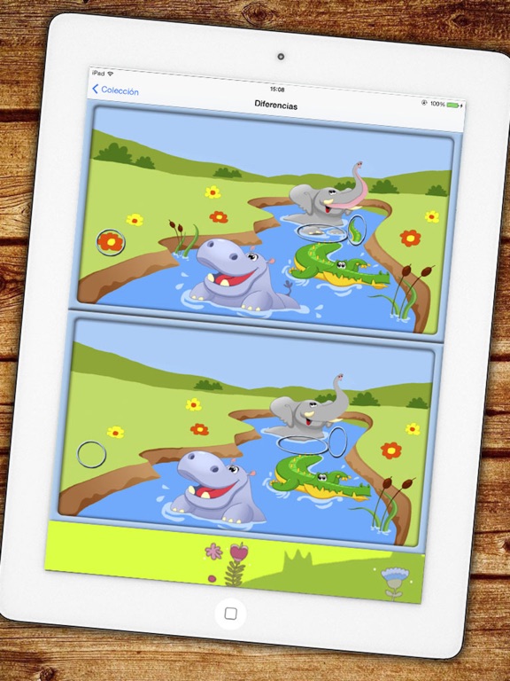 Find the difference: learning game animals iPad screenshot
