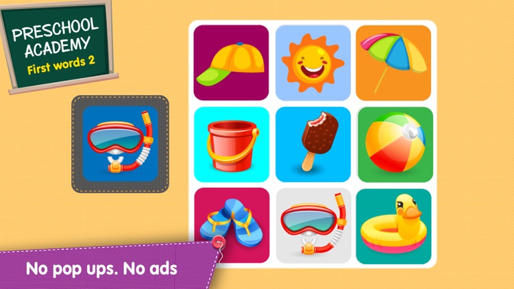 First Words 2 -  English : Preschool Academy educational matching game for Pre-k and kindergarten children screenshot-3