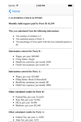 Pennsylvania Child Support Calculator screenshot 3