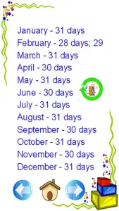 Learning days of week and 12 months of the year screenshot #3 for iPhone