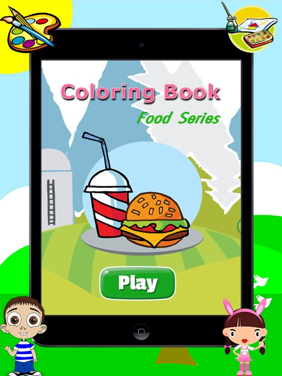 Food Coloring Book -  Drawing Painting for Kids Free Games iPad screenshot