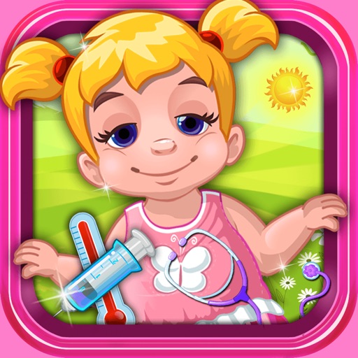 Little doctor & new born baby care icon