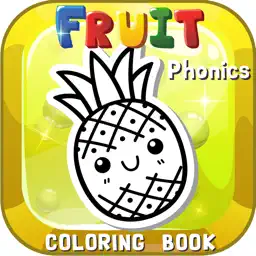 Fruits And Vegetables Phonics Coloring Book: English Vocabulary Learning Free For Toddlers & Kids! app icon