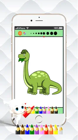 Game screenshot Dino Paint Drawing Color : Cute Caricature Art Idea Pages For Kids hack