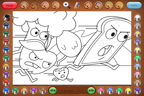 Coloring Book 19 Lite: Eating Healthy screenshot 3