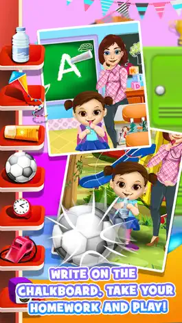 Game screenshot First Day of School - Baby Salon Make Up Story & Makeover Spa Kids Games! apk