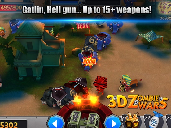 3D Zombie War iPad screenshot