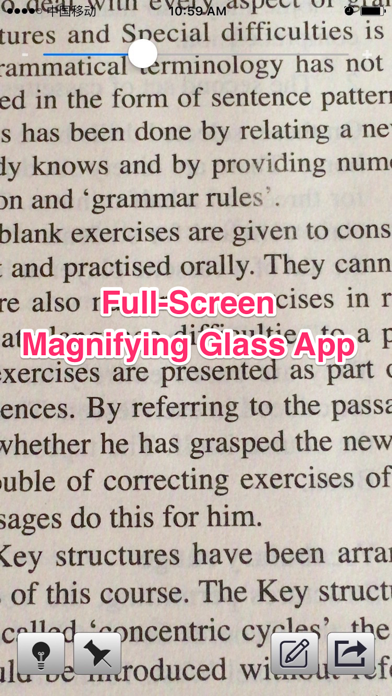 Screenshot #1 pour Magnifying Glass With Light - Make Text Larger & Easier To Read