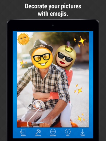 Emoji Picture Editor - Add Emojis to your Photos iPad screenshot 1 - Entertainment app