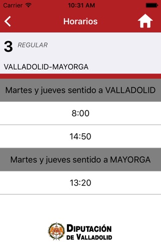 Transporte Prov. Valladolid screenshot 2