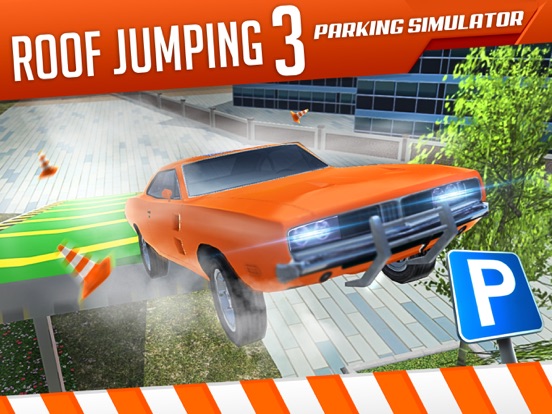 Roof Jumping 3 Stunt Driver Parking Simulator Auto Race Spelletjes Gratis iPad app afbeelding 1
