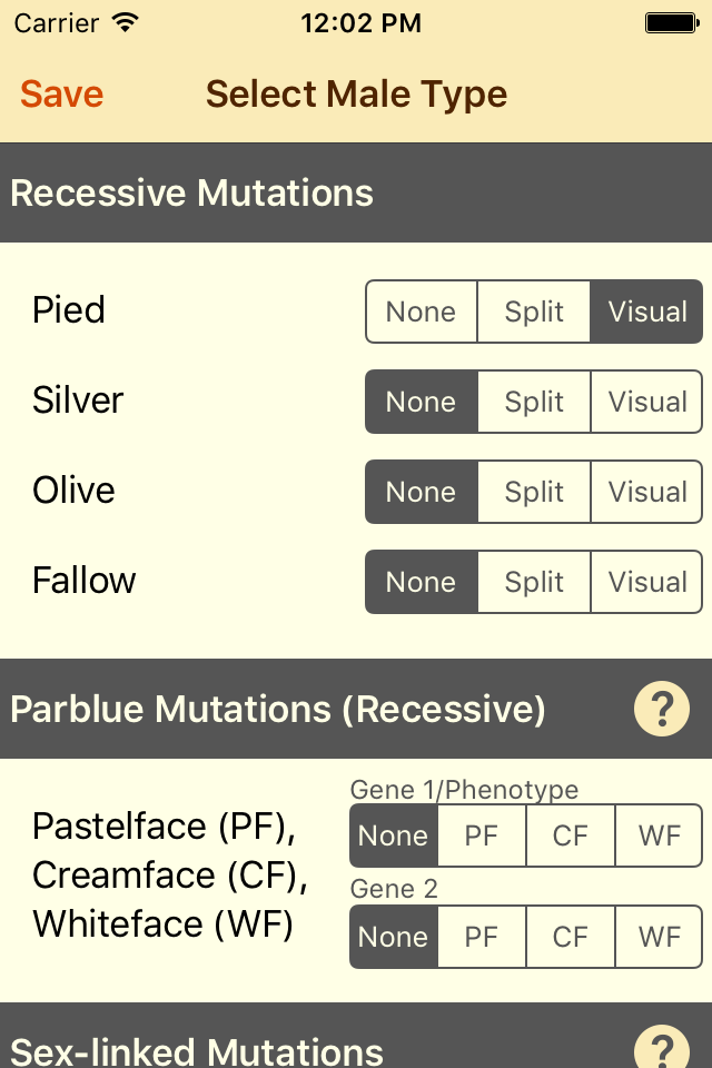 Cockatiel Color Palette