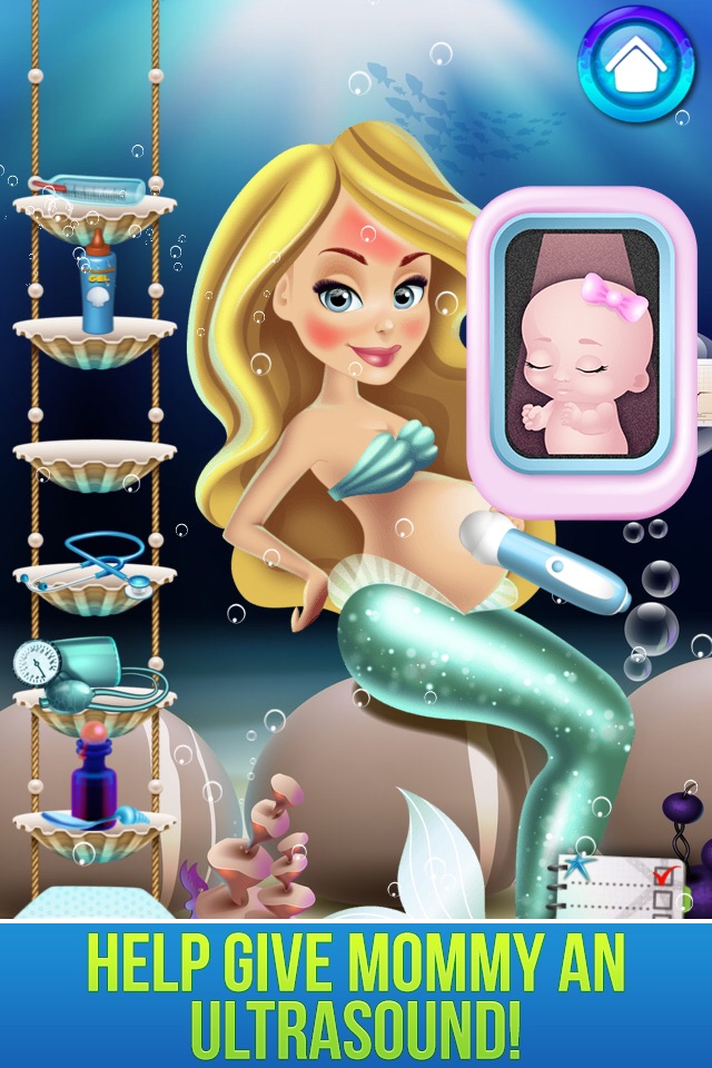 Mermaid's New Baby - Family Spa Story & Kids Games screenshot 2