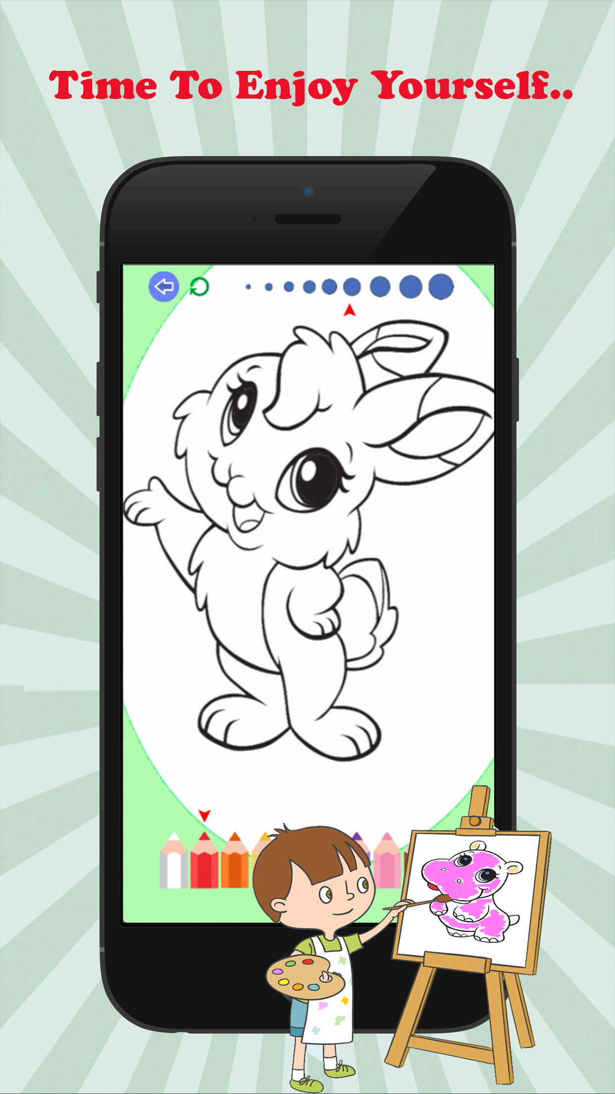 Baby Animal Cute Paint and Coloring Book - Free Games For Kids screenshot 3