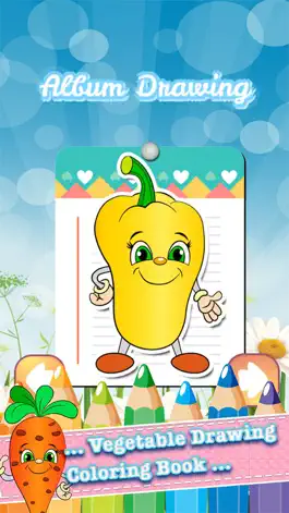 Game screenshot Vegetable Drawing Coloring Book - Cute Caricature Art Ideas pages for kids mod apk