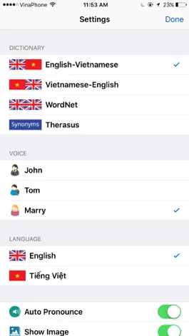 Game screenshot Tu Dien Anh Viet English-Vietnamese Dictionary Free hack
