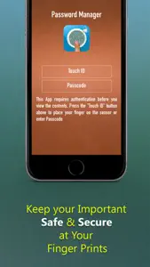 Password Manager - A Secret Vault for Your Digital Wallet with Fingerprint & Passcode screenshot #4 for iPhone