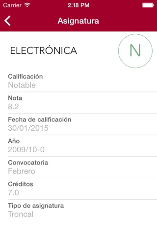 UCO Calificaciones screenshot 2