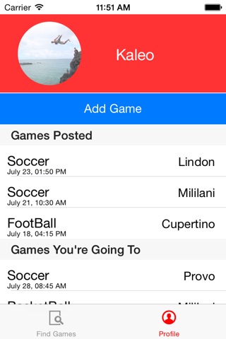 Game On! - Easy way to find and schedule pick-up games screenshot 2