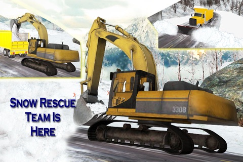 Snow Plow Truck Driver 3D Simulator - Drive snowblower to clear up ice and excavate the snow with excavator screenshot 2