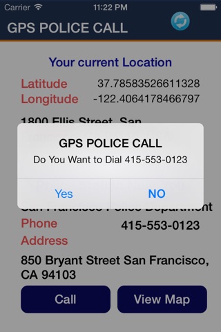 GPS Police Call screenshot 2