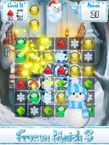 Screenshot #4 pour Snowman Games and Christmas Puzzle - Match snow and frozen jewel in this holiday countdown