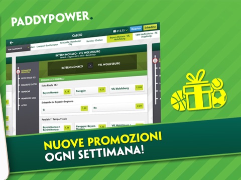 Scommesse Paddy Power per iPad. Calcio, Tennis, Serie A, Basket, Volley, Live Score. screenshot 4