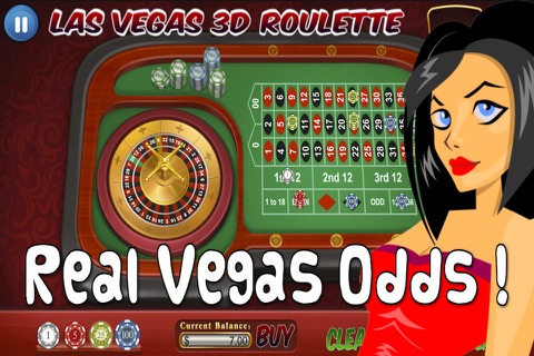 Las Vegas 3D Roulette - Real Vegas Odds ! screenshot 3