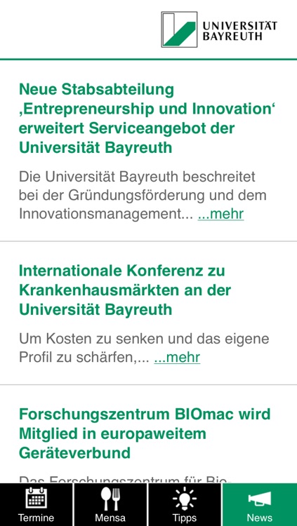 Uni Bayreuth Campus App screenshot-4