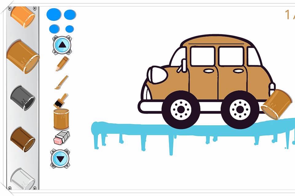 Car Coloring Painting And Drawing Game for Baby or Kid Doodle Picture screenshot 3