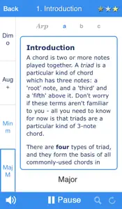 Chordelia Triad Tutor - learn to hear Major, Minor, Augmented and Diminished chords - for the beginner and advanced musician who plays Guitar, Ukulele, Sax and more screenshot #1 for iPhone