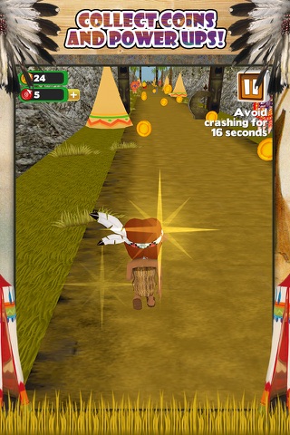 3D Pilgrim and Indian Thanksgiving Infinite Run Game FREE screenshot 3