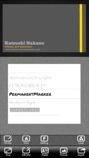 businesscarddesigner - pdf, airprint ve e-posta işlevi ile business card maker, creator, editör, Şablonlar, tasarımlar iphone resimleri 4