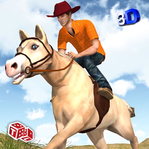 Horse Run 3D - Russian Wild Tiger Chase the Racing Equestrian in Jungle Valley icon