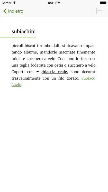 Captura 4 de 5 de Italian Regional Cooking Dictionary