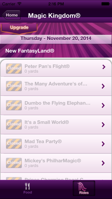 Wait times for Disney World iPhone screenshot 3 - Travel app