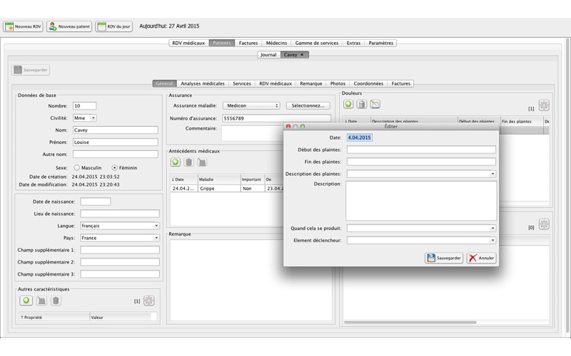 Screenshot #2 pour Gestion des patients
