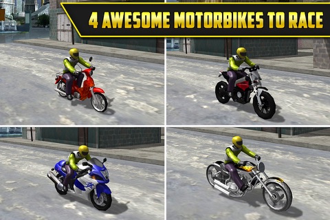 3D Motor-Bike Drag Race: Real Driving Simulator Racing Game screenshot 2