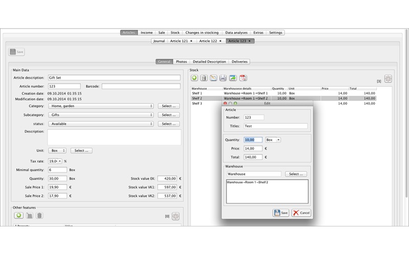 Screenshot #1 pour Stock Accounting for Store
