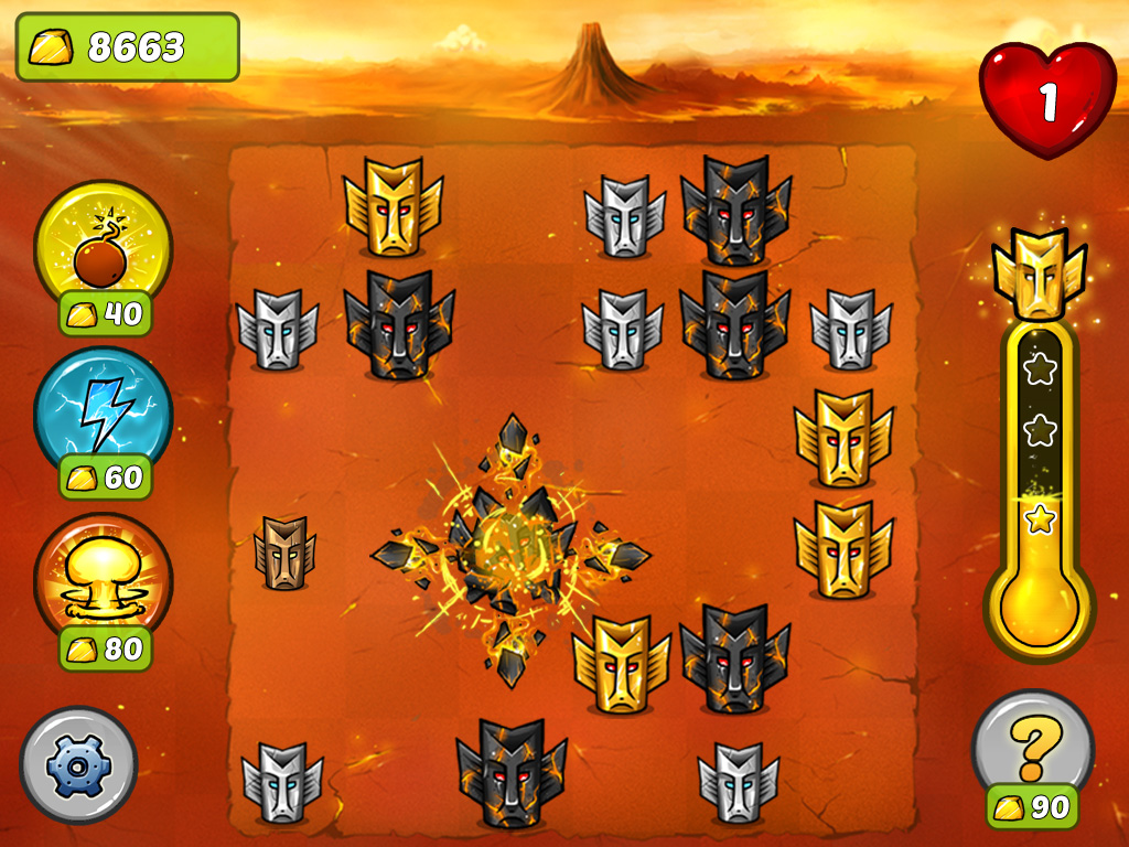 Tiny Totem Tap- Aztec, Mayan gold chain reaction puzzle game hd