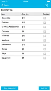 Packing List Free screenshot #3 for iPhone