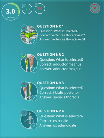 Screenshot #6 pour Anatomy Quiz - muscles and bones