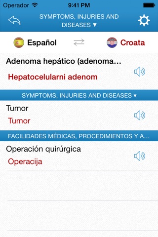 Diccionario médico para viajeros español-croata screenshot 3