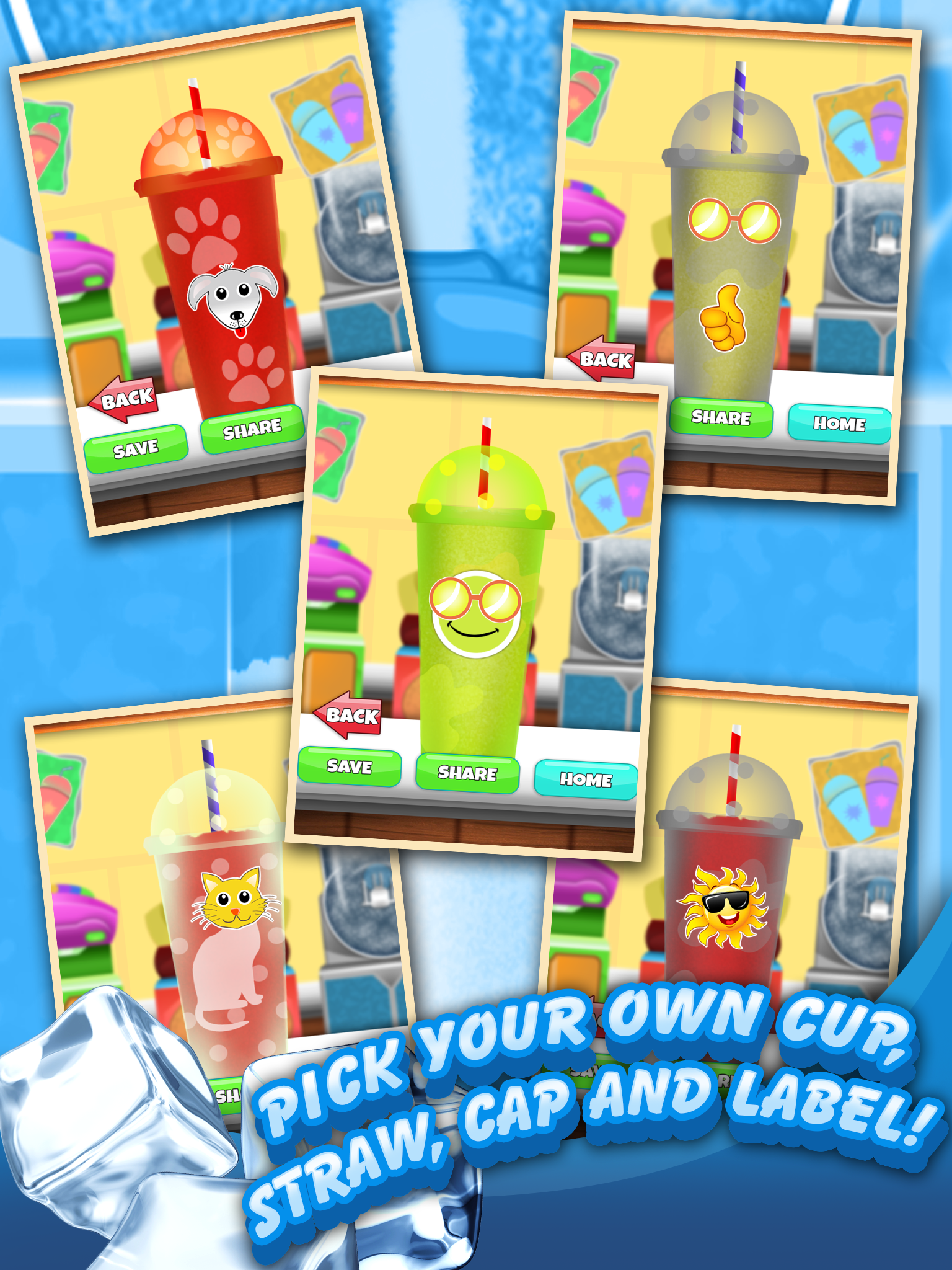 A Frozen Ice Cream Candy Smoothie Dessert Food Drink Maker Game screenshot 6