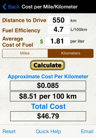 Roadtrip Gas Cost Calculator screenshot 4