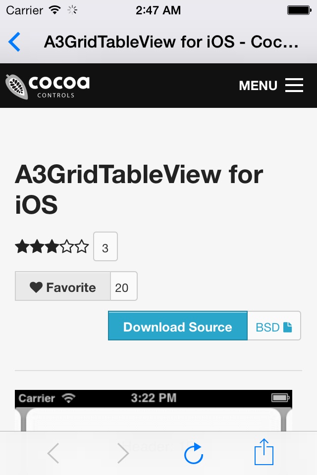 iPhone screenshot