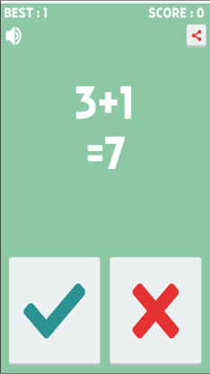 Extreme Math True Or False : The Addition and Subtraction Puzzle Free Game screenshot 1