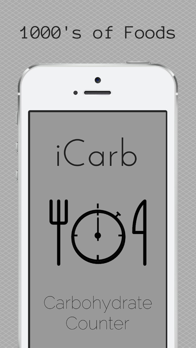 Screenshot #1 pour iCarb Carbohydrate and Calorie Counters